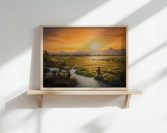 フィリピンの絵画 - 田植え 2 ( JPEG 10 MB サイズ) - Etsy 日本