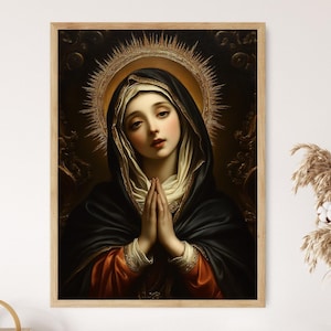 Saint Monica Baroque, Christian Devotional Art, Catholic Saint Print