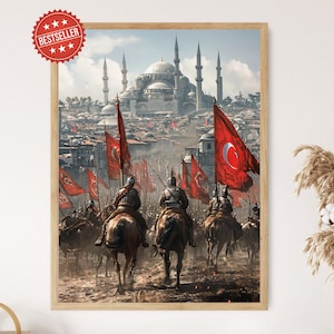 Ottoman Janissaries entering Istanbul, Fall of Constantinople Print, Turkish Yeniçeri Print
