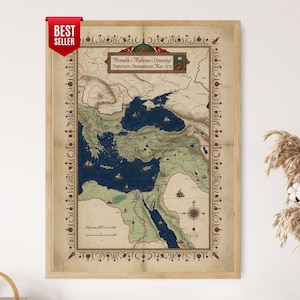 Ottoman Empire Map Print: Memalik-i Mahruse Imperium 1575 Wall Art