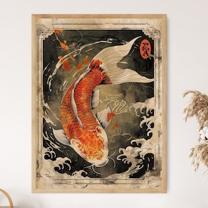 Impresión de tarjeta Hanafuda japonesa, elegante arte floral para pared, pieza decorativa para jugadores, regalo para amantes del arte coleccionable