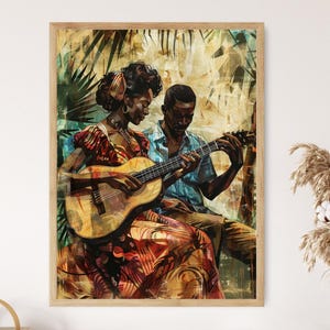 Afro Brazilian Art Print: Cultural Heritage Living Room Decor