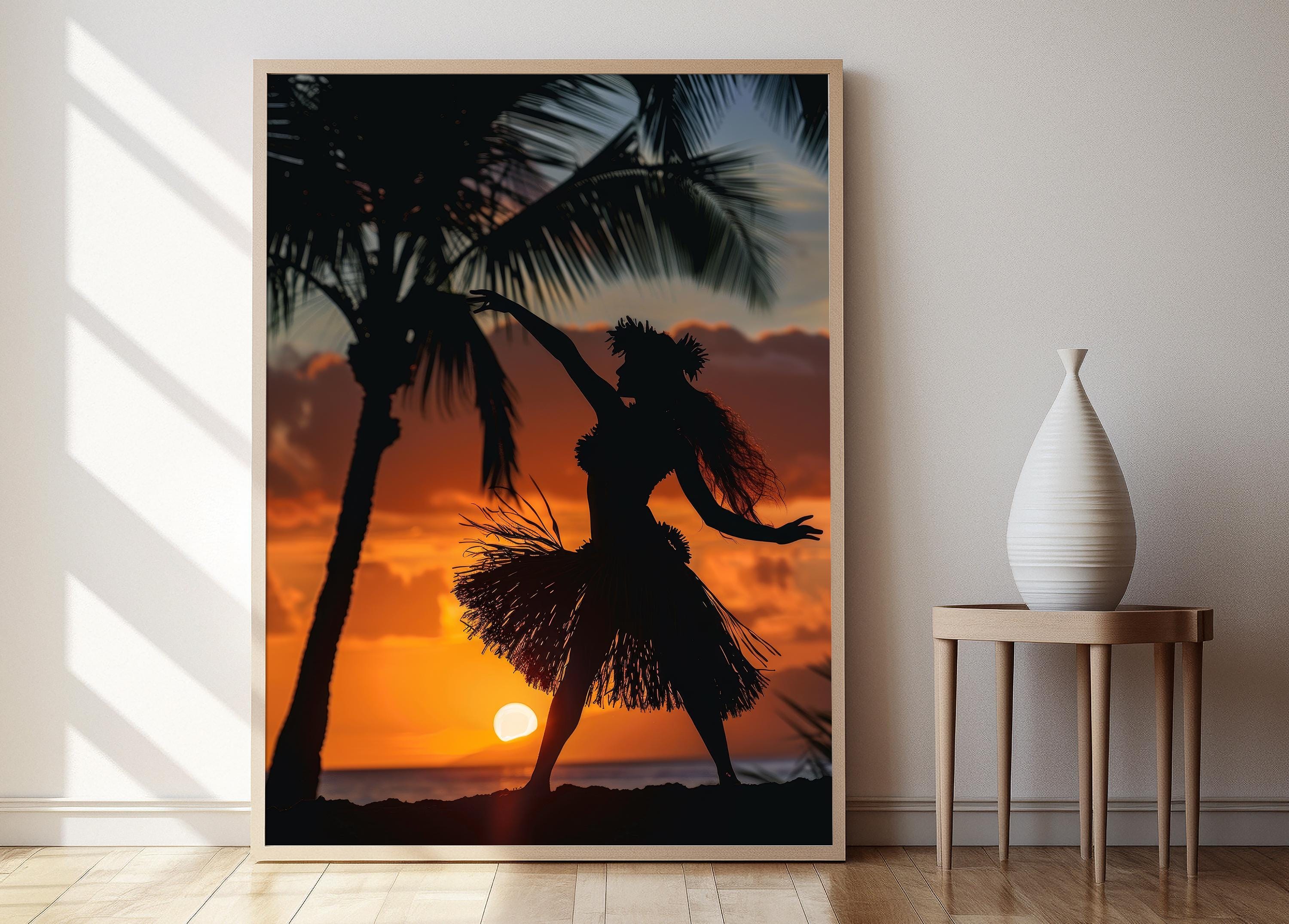 80s HULA DANCER 特大アート フレーム 油彩画 ヴィンテージ 80s HULA DANCER 特大アート フレーム 油彩画 ヴィンテージ Bora Bora