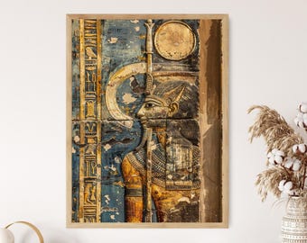 Antique Egyptian Mural Print - Elegant Home Gallery Addition - Sophisticated Artwork - Retirement Gift