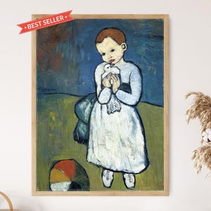 Niño con paloma, 1901, Pablo Picasso, impresión artística
