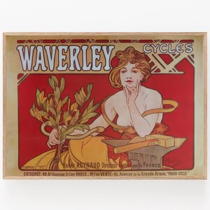 Cycles Waverley Paris, 1898, Alphonse Mucha Print
