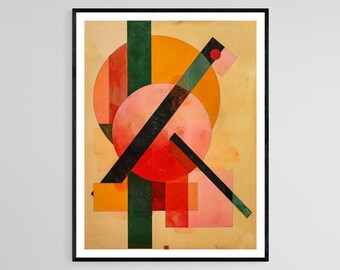 Kazimir Malevich Inspired Print: Abstract Geometric Suprematism