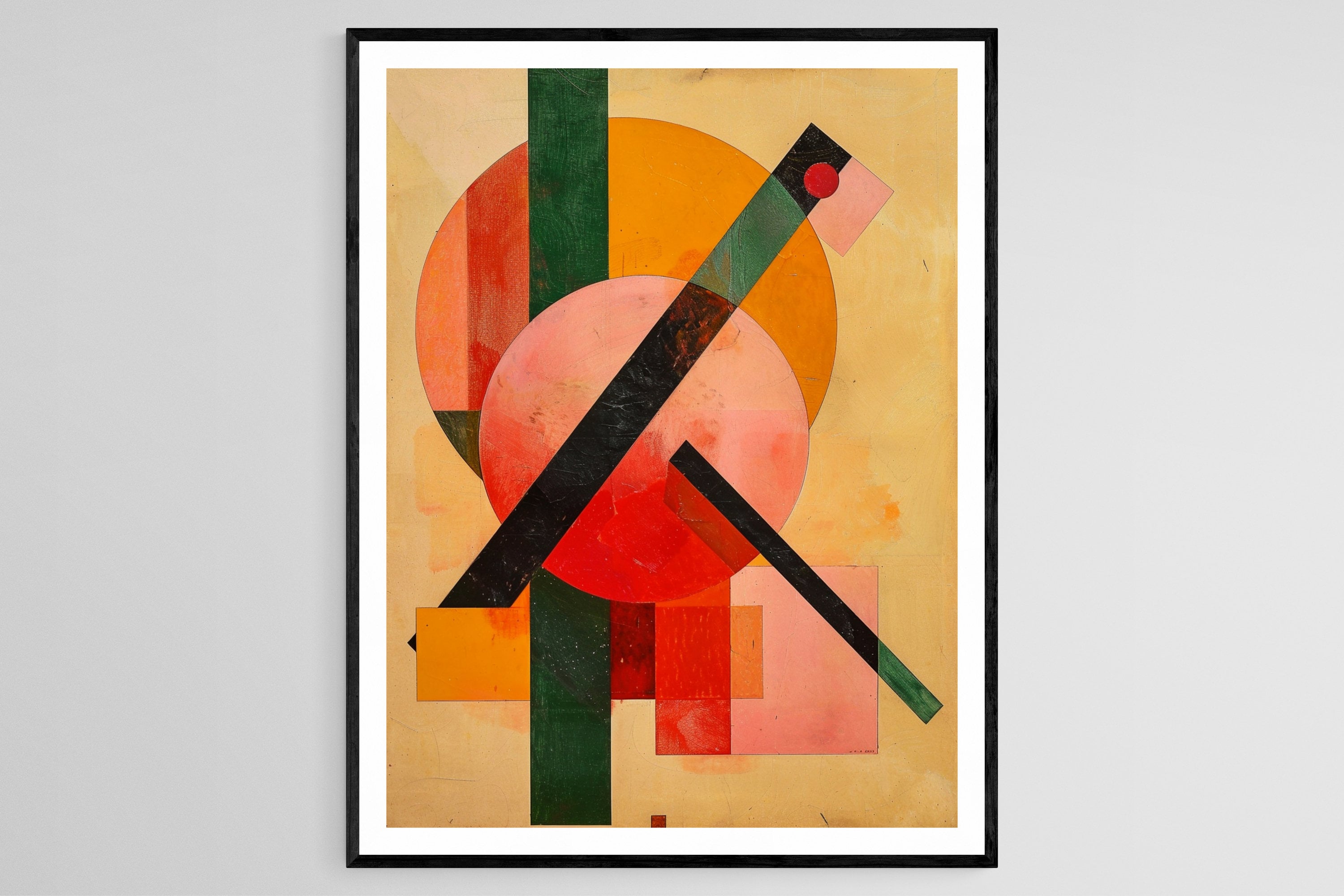 Kazimir Malevich Inspired Print: Abstract Geometric Suprematism