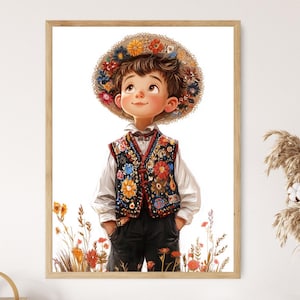 Polish Boy in Traditional Folk Costume