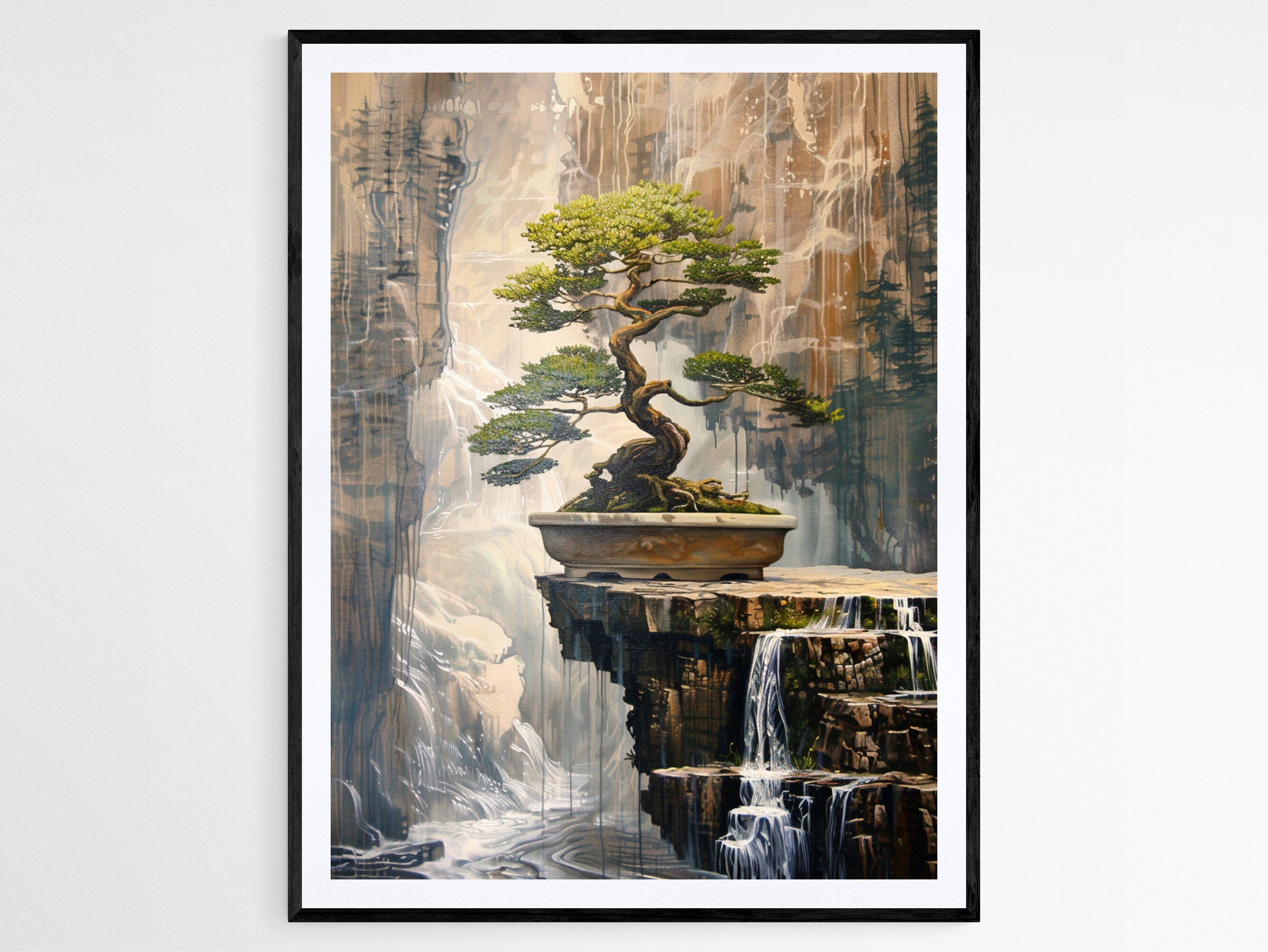 Zen Garden Japanese Bonsai Tree, Delicate Fine Art Print - Etsy