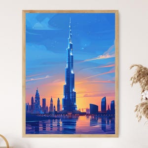 Burj Khalifa Artwork, Luxury Dubai Print, Perfect Wall Art, Elegant Gift
