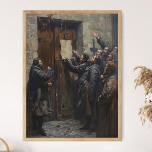 Luther&#39;s Ninety-Five Theses Print, German Reformation History