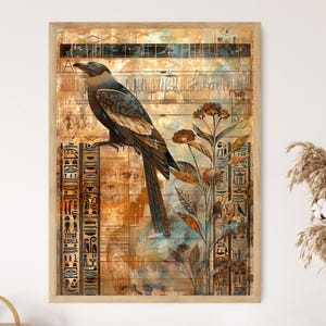 Ancient Egyptian Mural Art Print - Vintage Wall Decor - Historical Home Accent - Unique Housewarming Gift