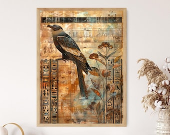 Impression d'art murale de l'Égypte ancienne : décoration historique vintage
