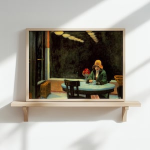 Automat Fine Print: Edward Hopper 1927, American Realism Poster