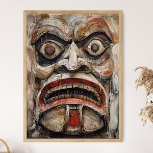 Haida-Inspired Print - Handcrafted Traditional Artwork, Unique Office Decor, Cultural Heritage Gift