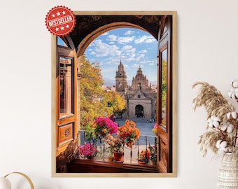 Guadalajara Art Print, Teatro Degollado View, Mexico Wall Art