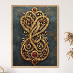 Anglo-Saxon Brooch, Staffordshire Hoard Jewelry, Medieval Decorative Art Print