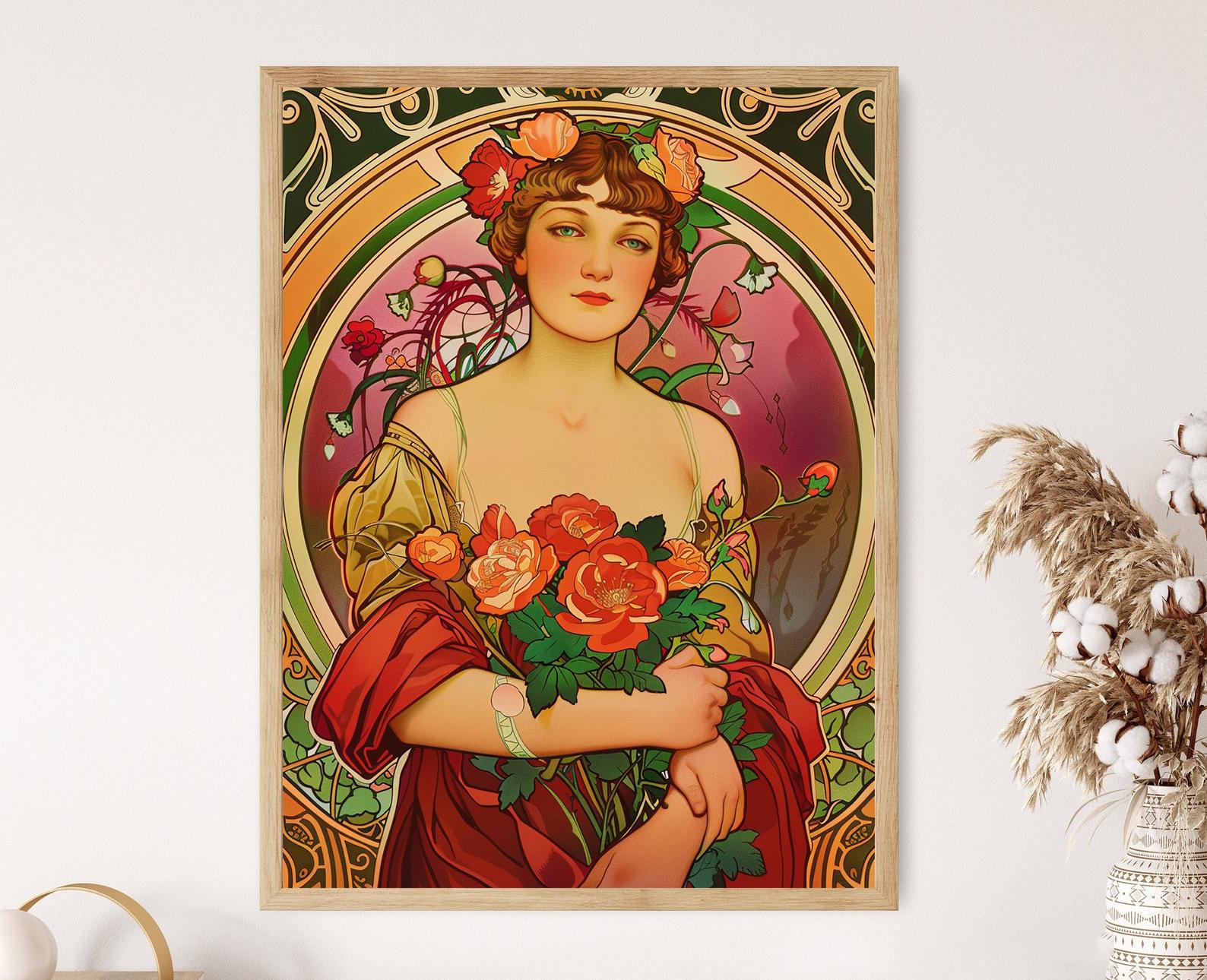 アルフォンス・ミュシャのアール・ヌーヴォー版画：スタイリッシュな