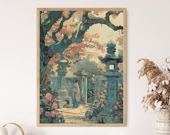 Hiroshi Yoshida - the Jungfrau, Swiss Alps (1925) - Painting Photo