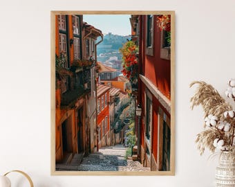 Porto Cityscape Art Print: Colorful Portugal Travel Decor