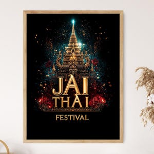 Jai Thai Poster, Thailand Festival Illustration