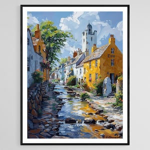 Beautiful Ennis River Scene, Historic Irish Town Art Print