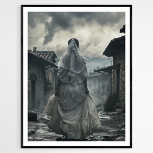Eerie 'La Llorona' Wall Art - Impresión coleccionable de alta calidad, acento de decoración del hogar, idea de regalo para entusiastas de la mitología