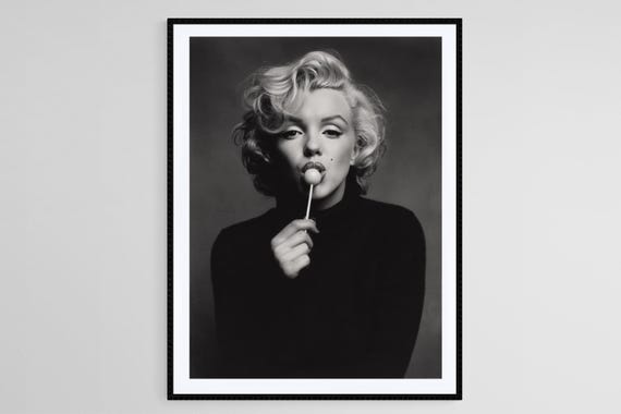 Marilyn Monroe Lollipop Poster: Retro Pop Culture Glam Print - Etsy