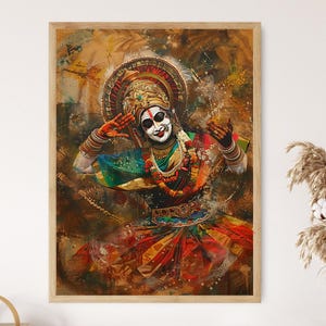 Traditional Kathakali Dance Art, Indian Cultural Painting