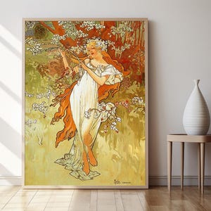 Spring, 1896, Alphonse Mucha Print