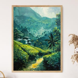 Bangladesh Tea Gardens Print, ruhige Landschaften