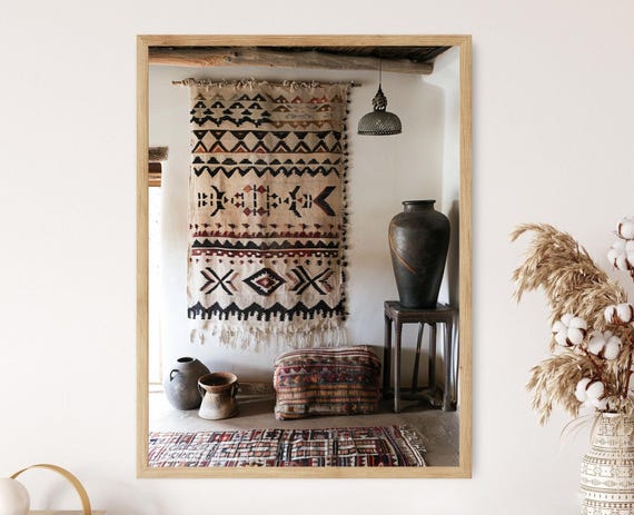Nigerian Textile Art, Traditional Rug Painting, Unique Motifs