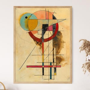 Kandinsky Themed Art Print, Colorful Abstract Design, Chic Bedroom Decor, Art Collector Gift