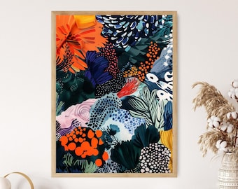 フィンランドの花柄アートプリント：スカンジナビアのインテリア