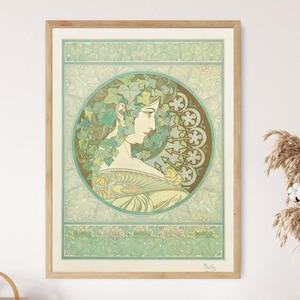 Ivy, 1901, Alphonse Mucha Print