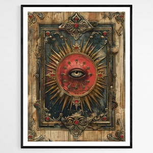 Stampa artistica di carte dei tarocchi arcani, arte decorativa della parete di divinazione, decorazione dello spazio di meditazione serena, idea regalo mistica
