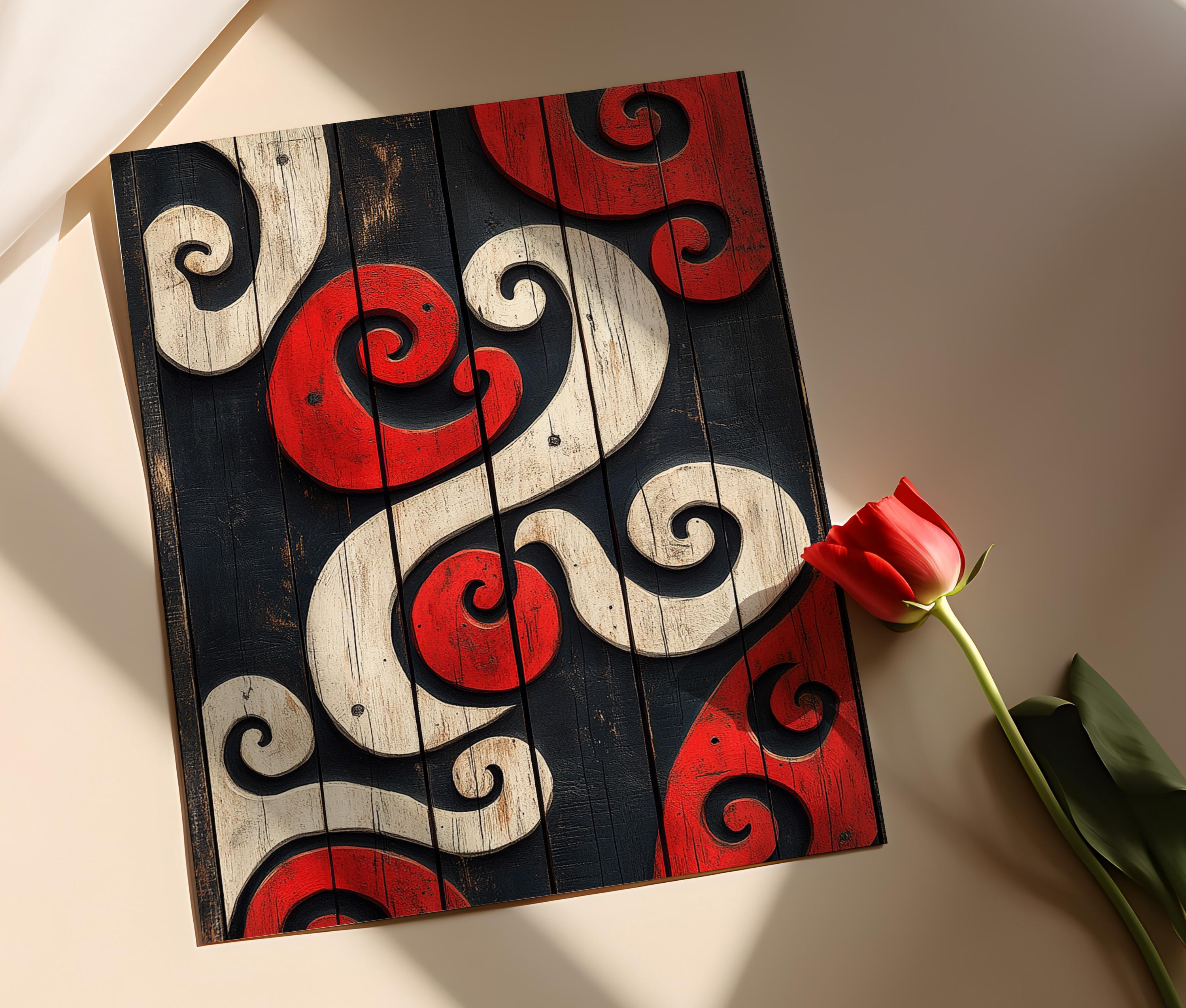 Rafter Pattern Color Māori Kōwhaiwhai Rafter Poster: Pattern Fine Art Print - Etsy