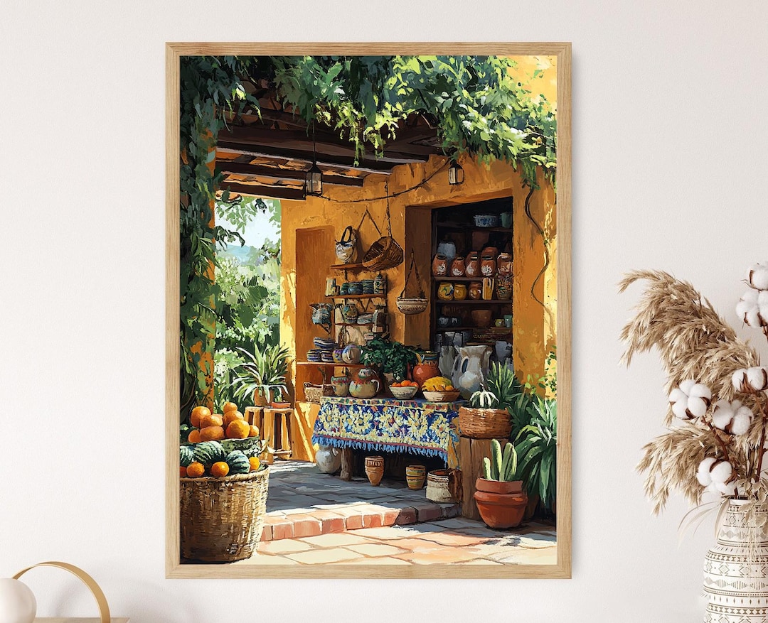 Nicaraguan Pottery Y Embroidered Decor Print, Souvenir Market Poster ...