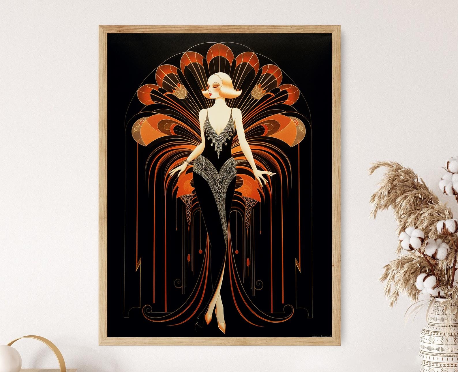 Jazz Age Splendor Art Print | Vintage Style Wall Decor | Art Deco Accent | Chic Housewarming Gift