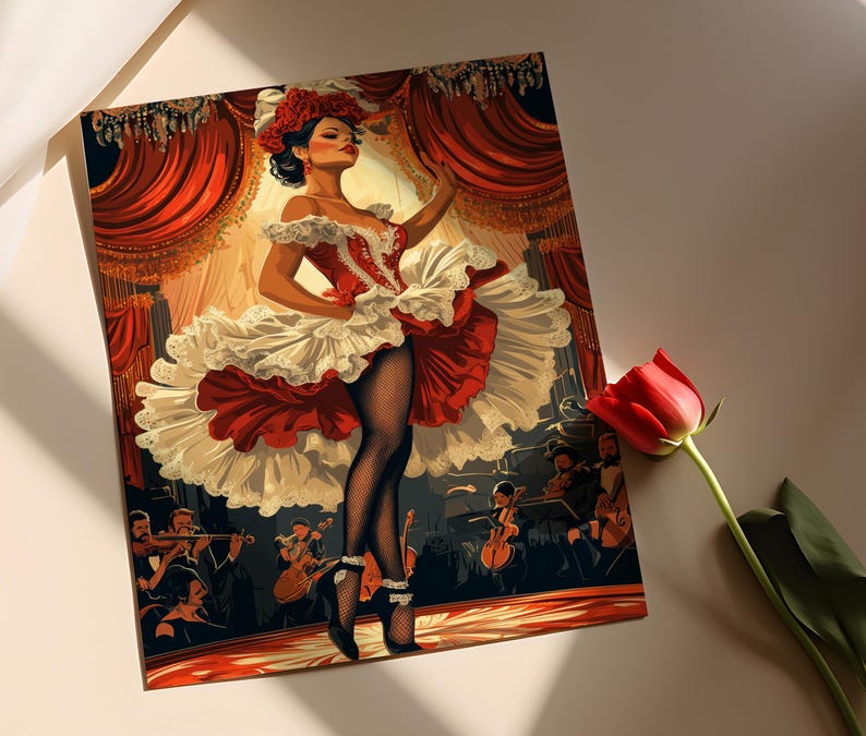 Bières de la Meuse French Cancan Mucha Art Nouveau Music Box - Copperfield's Gifts & Rarities