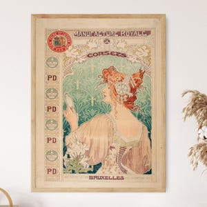 Manufacture Royale De Corsets, 1897, Alphonse Mucha Print