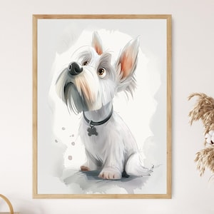Scottish Terrier Poster – Cute Canine Artwork for Pet Enthusiasts, Great Gift Idea