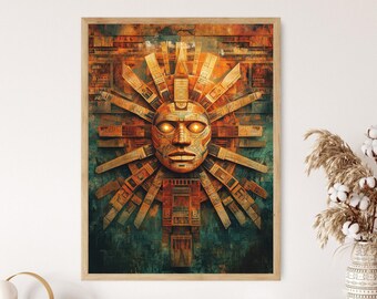 インカの天文暦アートプリント、古代アンデスのポスター - Etsy 日本