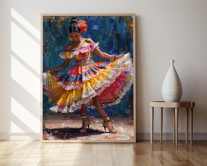Estampado palenquero colombiano, arte popular latinoamericano, arte de danza sudamericano imagen 6
