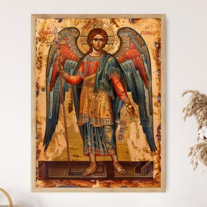 Elegant Byzantine Icon Reproduction - High-Quality Art Print for Home Blessing, Religious Gift