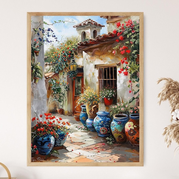 Talavera Pottery Print: Hand-Painted Mexican Art