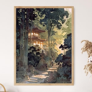 Inspired by Hiroshi Yoshida, Tranquil Nature Art Print, Ideal Living Room Feature, Artistic Birthday Present