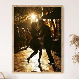 Tango Dancers in Argentina Print, Vibrant Wall Art for Dance Lovers, Perfect Tango-Themed Gift