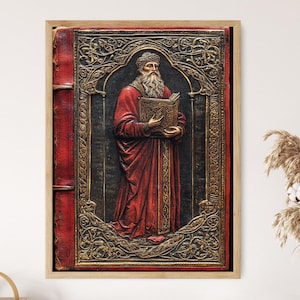 St. Cuthbert’s Gospel, Anglo-Saxon Illuminated Manuscript, Religious Art Print